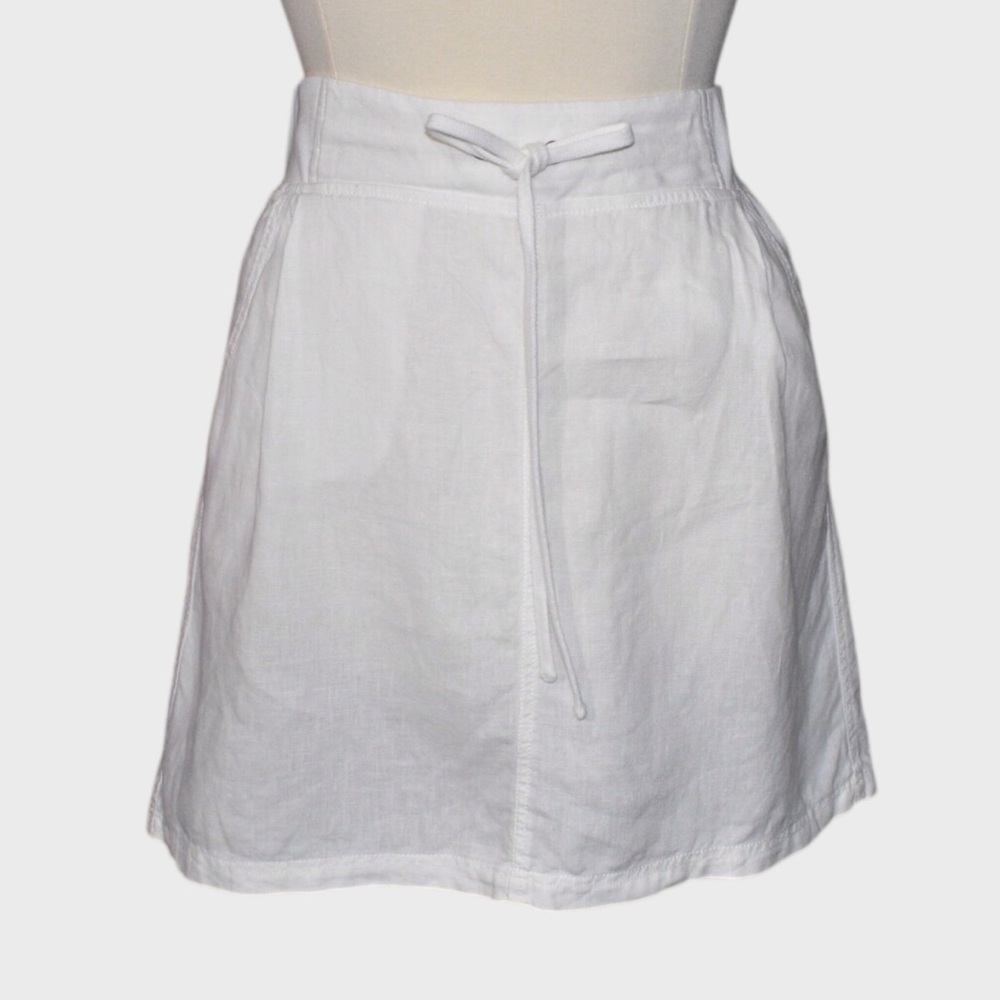 Athleta Linen Seline‎ Drawstring A-Line Skirt